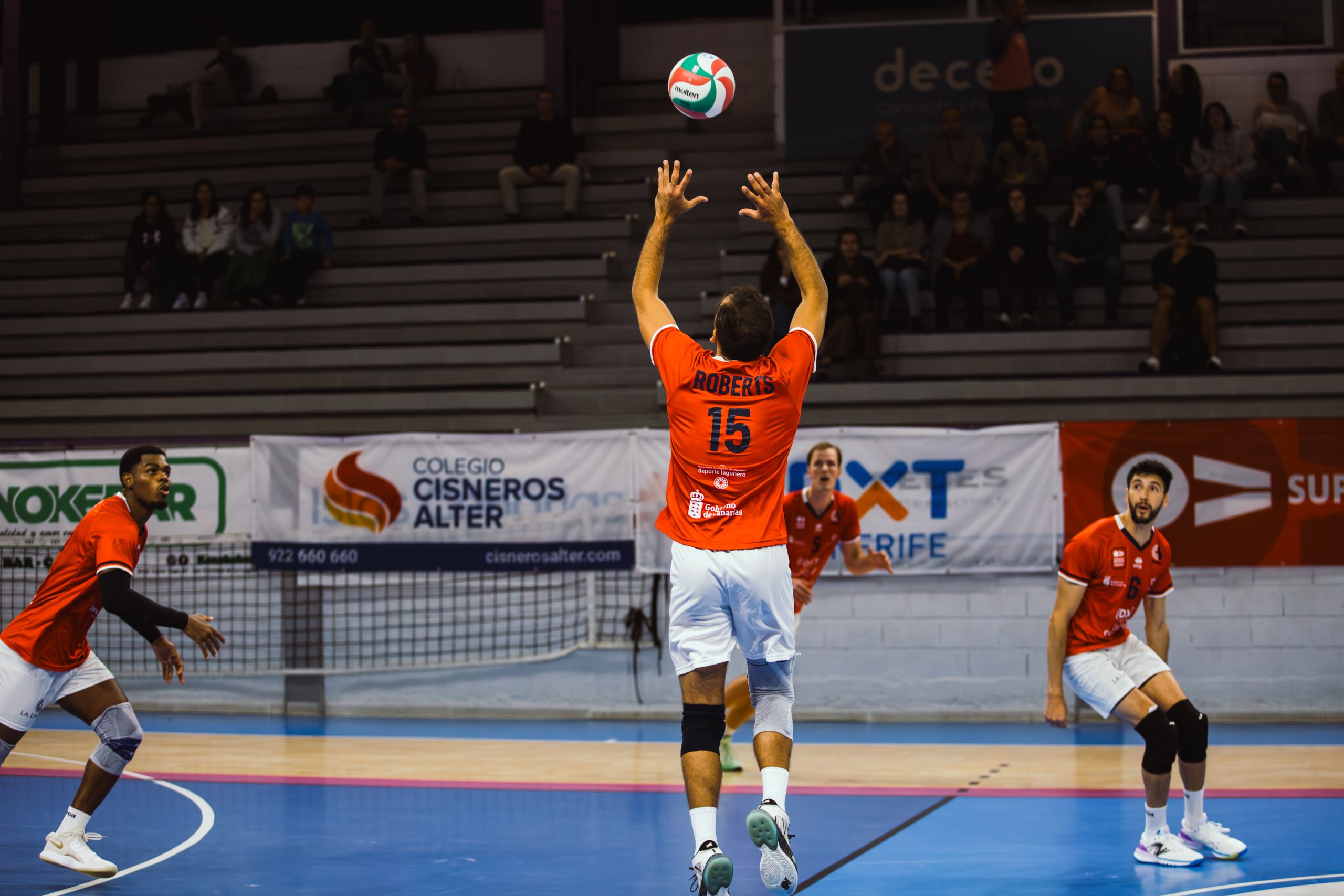 Colocación de Nacho Roberts en el último partido (CEDIDA)
