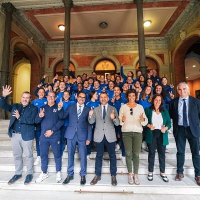 Recibimiento al Fundación CD Tenerife (Cedida)