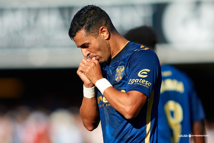 Ángel después de anotar el gol del empate (LA LIGA)