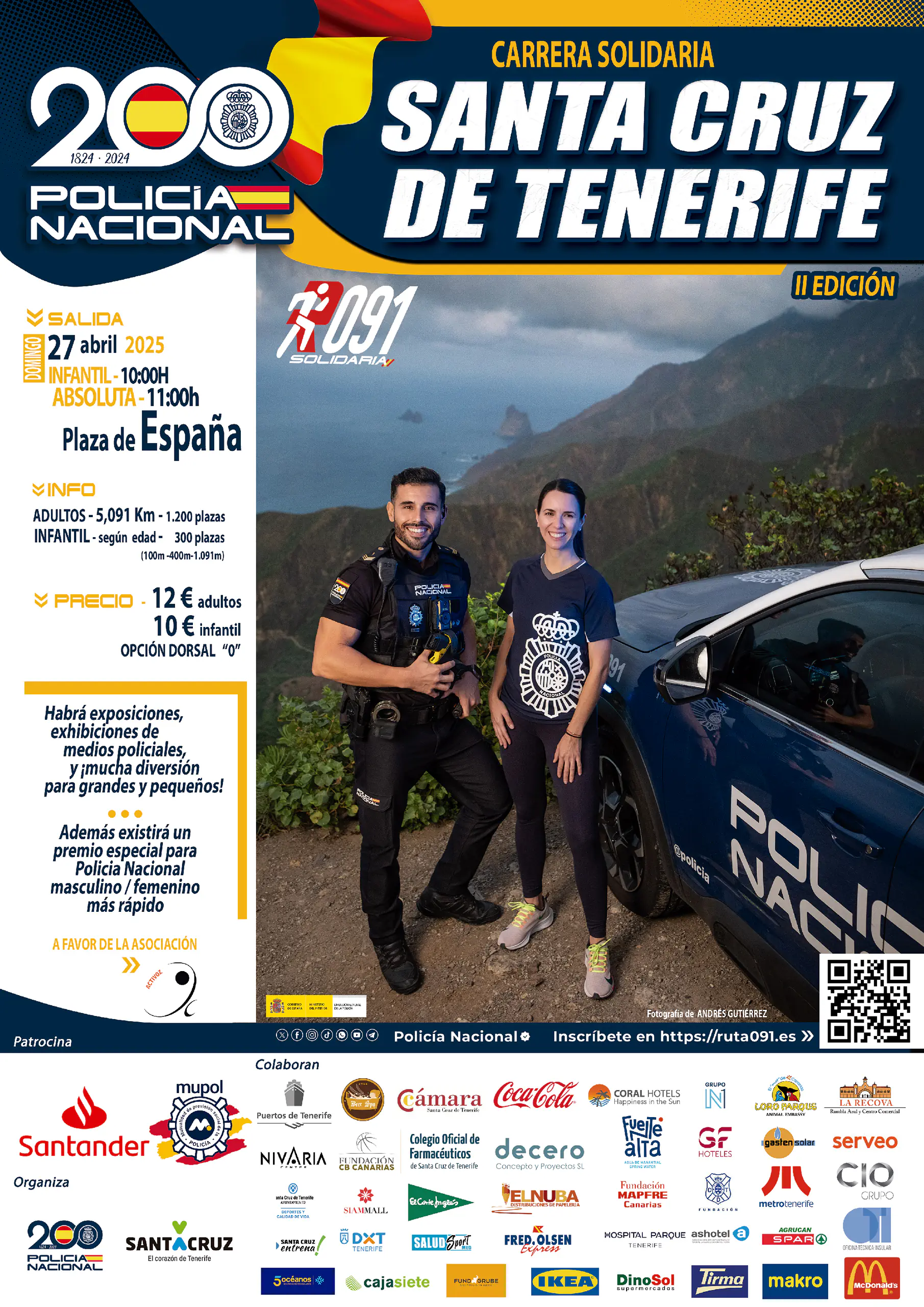 Cartel de la Ruta 091 de Santa Cruz de Tenerife 2025 (Policía Nacional)