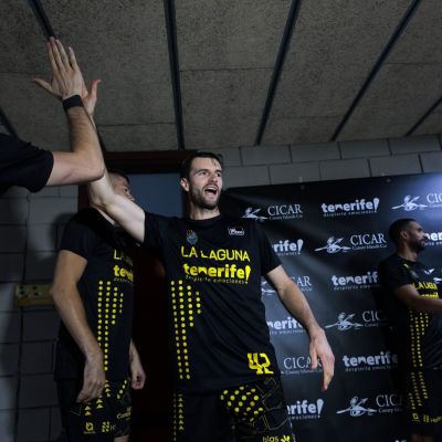 Aaron Doornekamp antes de saltar a pista (CB Canarias)