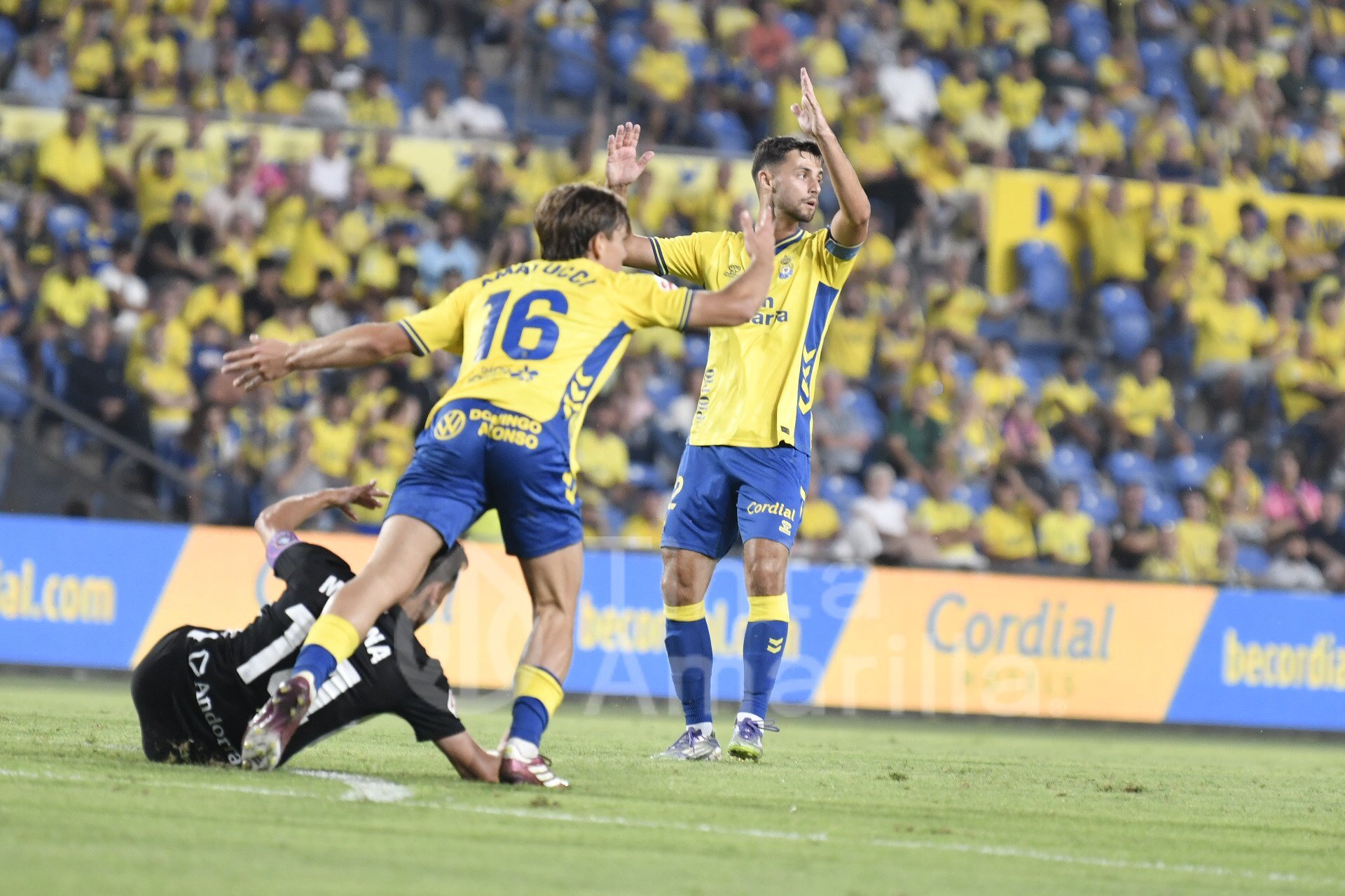 Acción del partido entre Las Palmas y el Andorra (TINTAAMARILLA.ES)