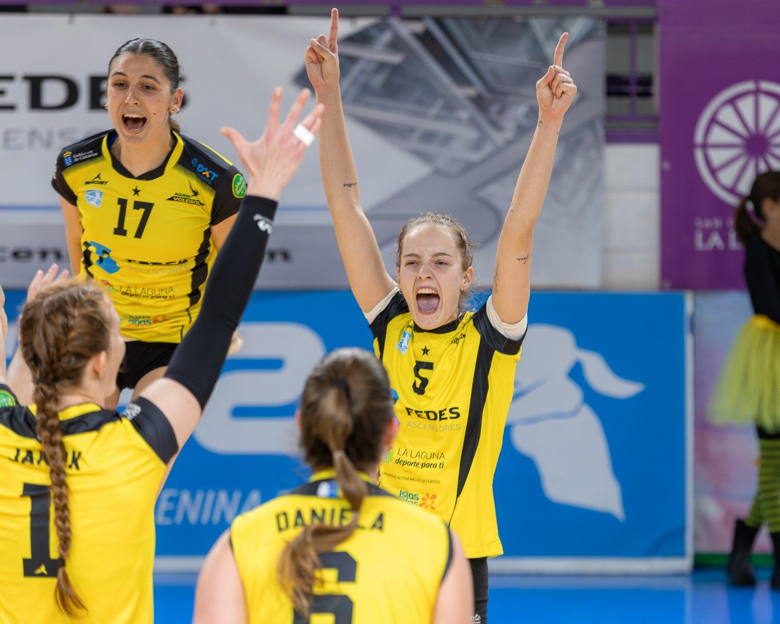 Emma Ordóñez celebrando uno de sus puntos (CEDIDA)