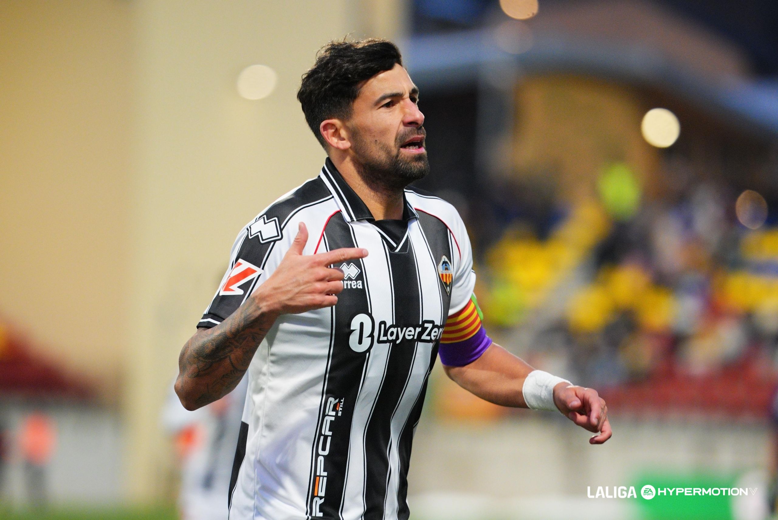 Alberto Jiménez, tras marcar (LALIGA).