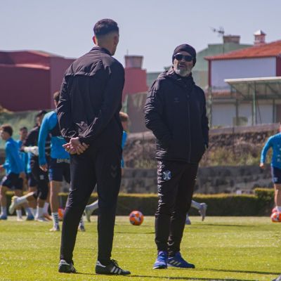Álvaro Cervera durante un entrenamiento (CD Tenerife)