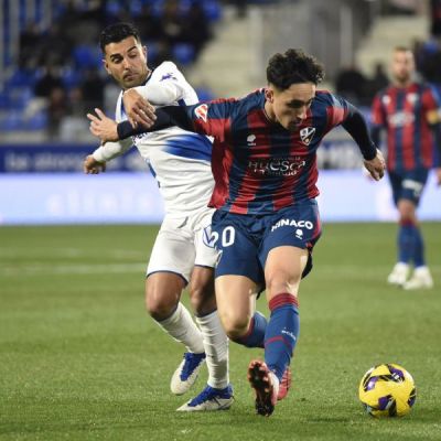Ángel durante el partido en Huesca (LA LIGA)