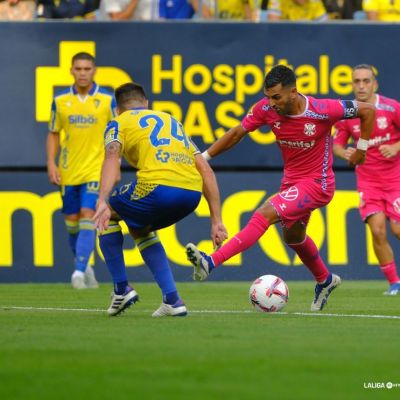 Ángel durante el partido en cádiz (LA LIGA)