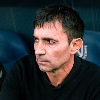 Asier Garitano en el banquillo del Heliodoro (@CDTOficial)