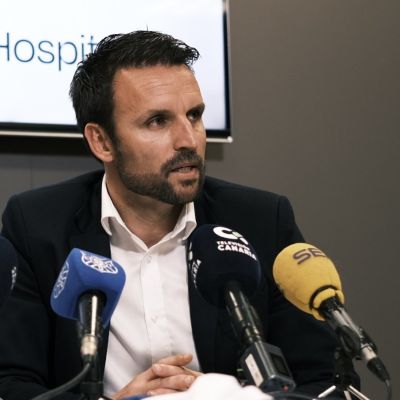 Ayoze García hablando ante los medios (@CDTOficial)