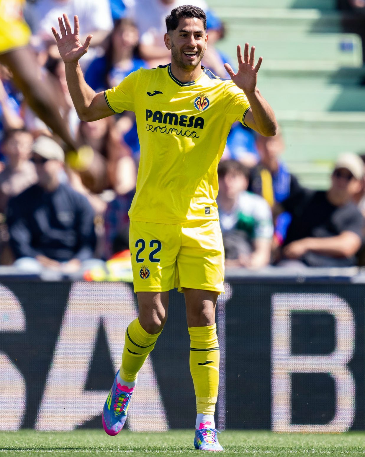 Ayoze tras marcar al Getafe (@VillarrealCF)