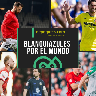 BLANQUIAZULES POR EL MUNDO (1)|Uros Racic celebra su tanto ante el Arouca (@SCBragaOficial)|Kakabadze en el calentamiento previo al partido (KS Cracovia SA)|Andrés Martín contra el Zaragoza (@realracingclub)
