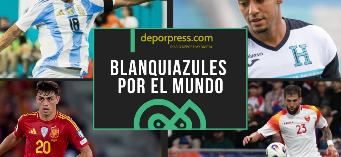 BLANQUIAZULES POR EL MUNDO (12)|Pedri con España (@Pedri)|El Choco Lozano con Honduras (INSTAGRAM)