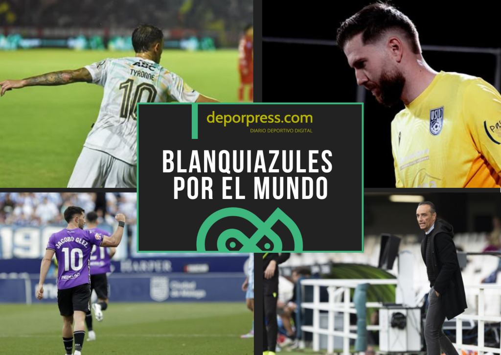 BLANQUIAZULES POR EL MUNDO (2)|Jacobo González celebrando su gol (La Liga)|José Luis Oltra en Cartagonova (La Liga)|Ortolà (@a.ortola13)