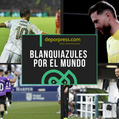 BLANQUIAZULES POR EL MUNDO (2)|Jacobo González celebrando su gol (La Liga)|José Luis Oltra en Cartagonova (La Liga)|Ortolà (@a.ortola13)