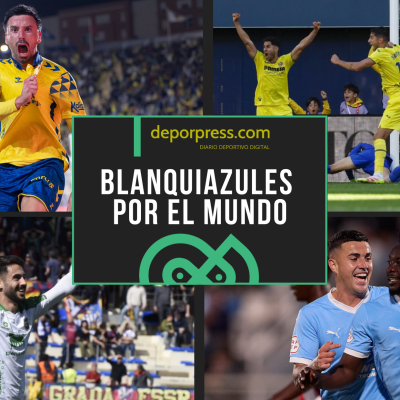 BLANQUIAZULES POR EL MUNDO (4)|Javi Muñoz celebra el tanto de la victoria (LaLiga)|Ayoze Pérez después de anotar el tanto del empate (LaLiga)|Andrés Martín en el duelo ante el Huesca (LaLiga)|Mo Dauda celebra su gol (UD Ibiza)