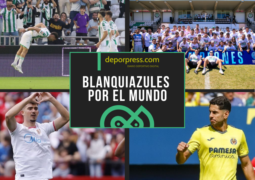 BLANQUIAZULES POR EL MUNDO (6)|Jacobo González celebra el gol ante el Cádiz (LaLiga)|Kike Salas celebra su gol ante el CD Leganés (LaLiga)|Ayoze Pérez celebra uno de sus goles ante CA Osasuna (LaLiga)|El Juventud Torremolinos celebra su ascenso de categoría (@JTorremolinosCF)