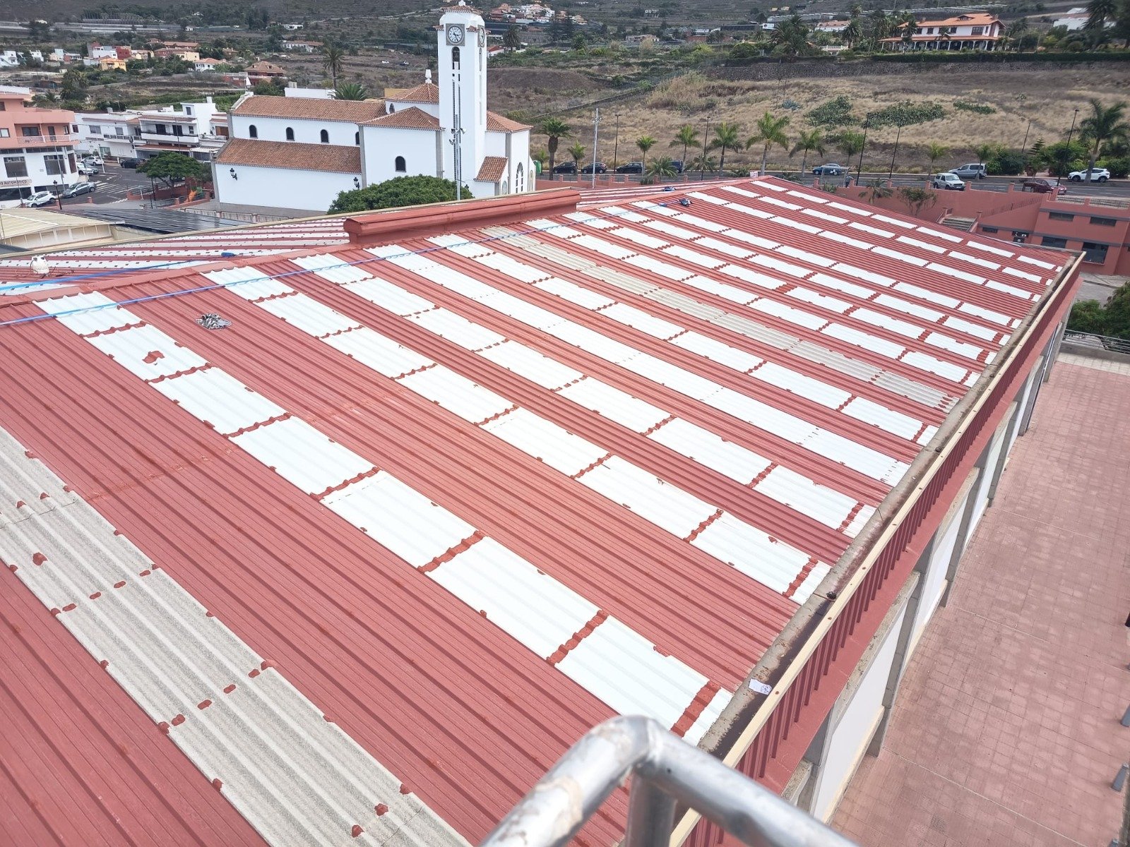 La cubierta del pabellón de Valle de Guerra tras las reformas (CEDIDA)
