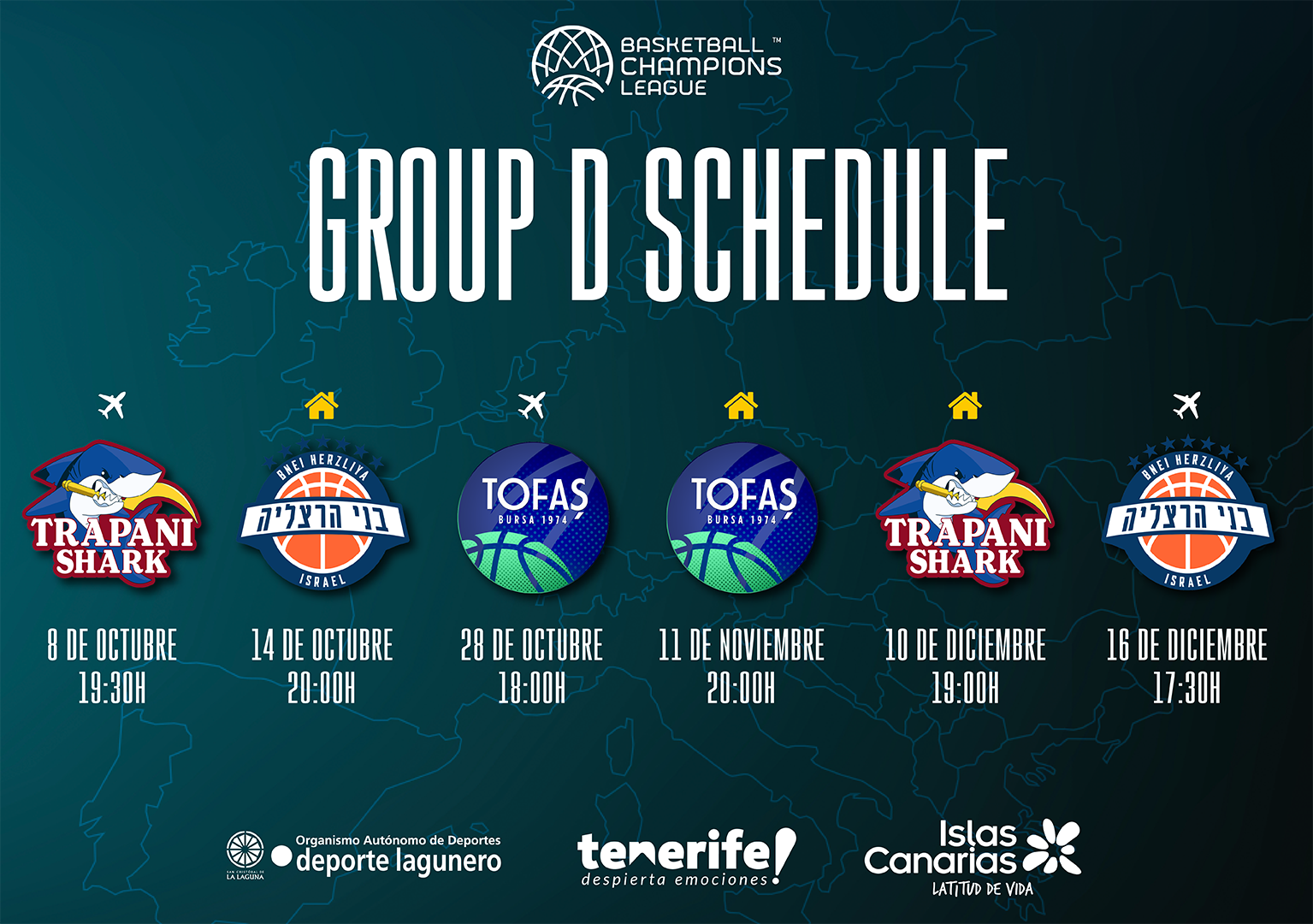 Calendario aurinegro en la BCL (CB Canarias)