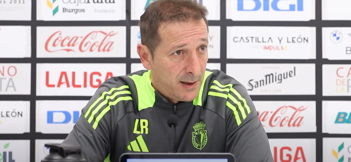 Luis Miguel Ramis en rueda de prensa (Burgos CF)