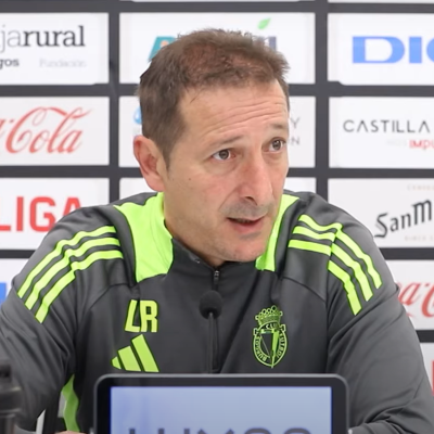 Luis Miguel Ramis en rueda de prensa (Burgos CF)