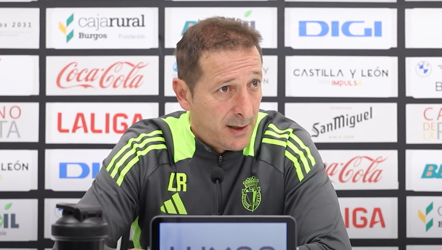 Luis Miguel Ramis en rueda de prensa (Burgos CF)