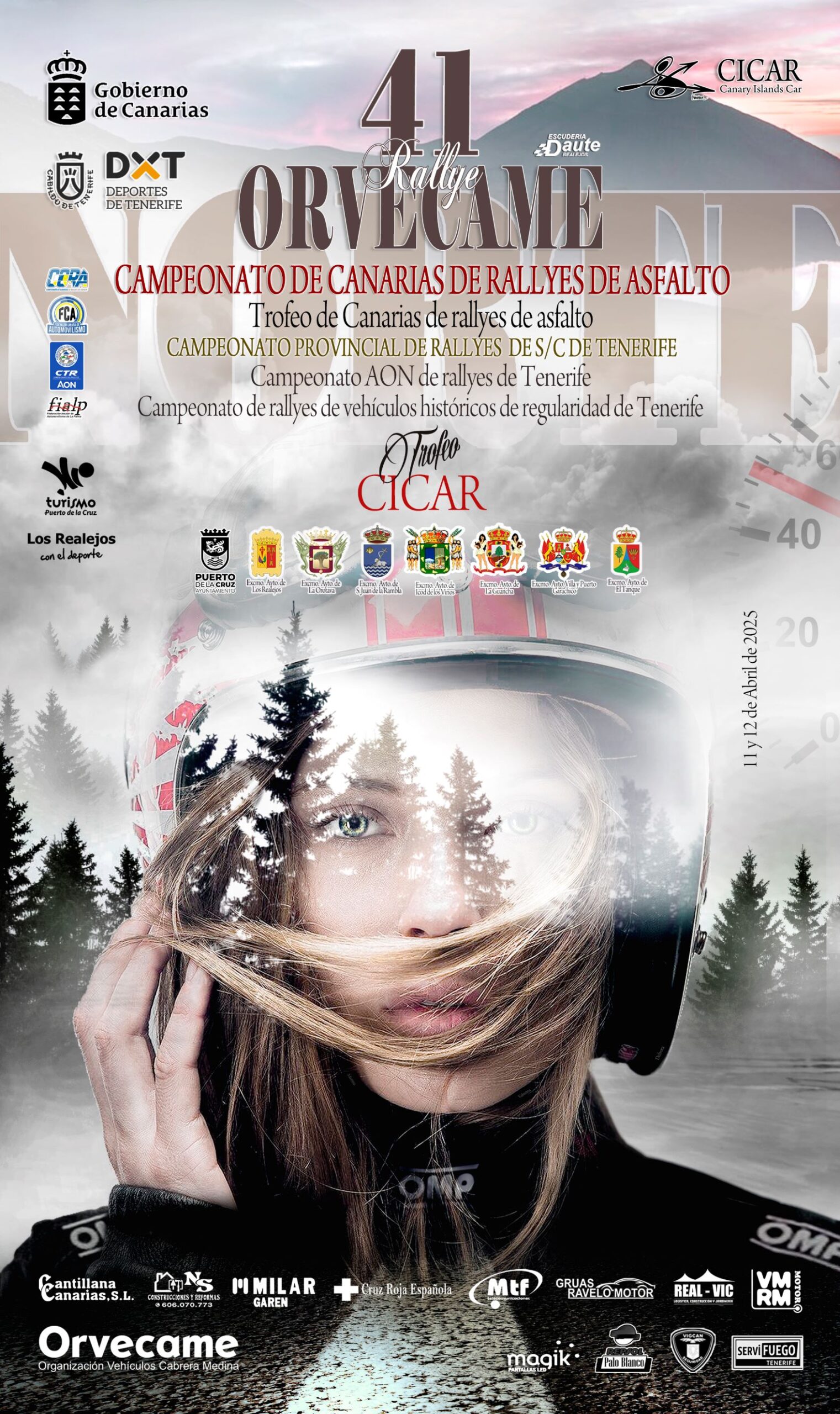 Cartel 41º Rally Orvecame Norte (Escudería Daute)