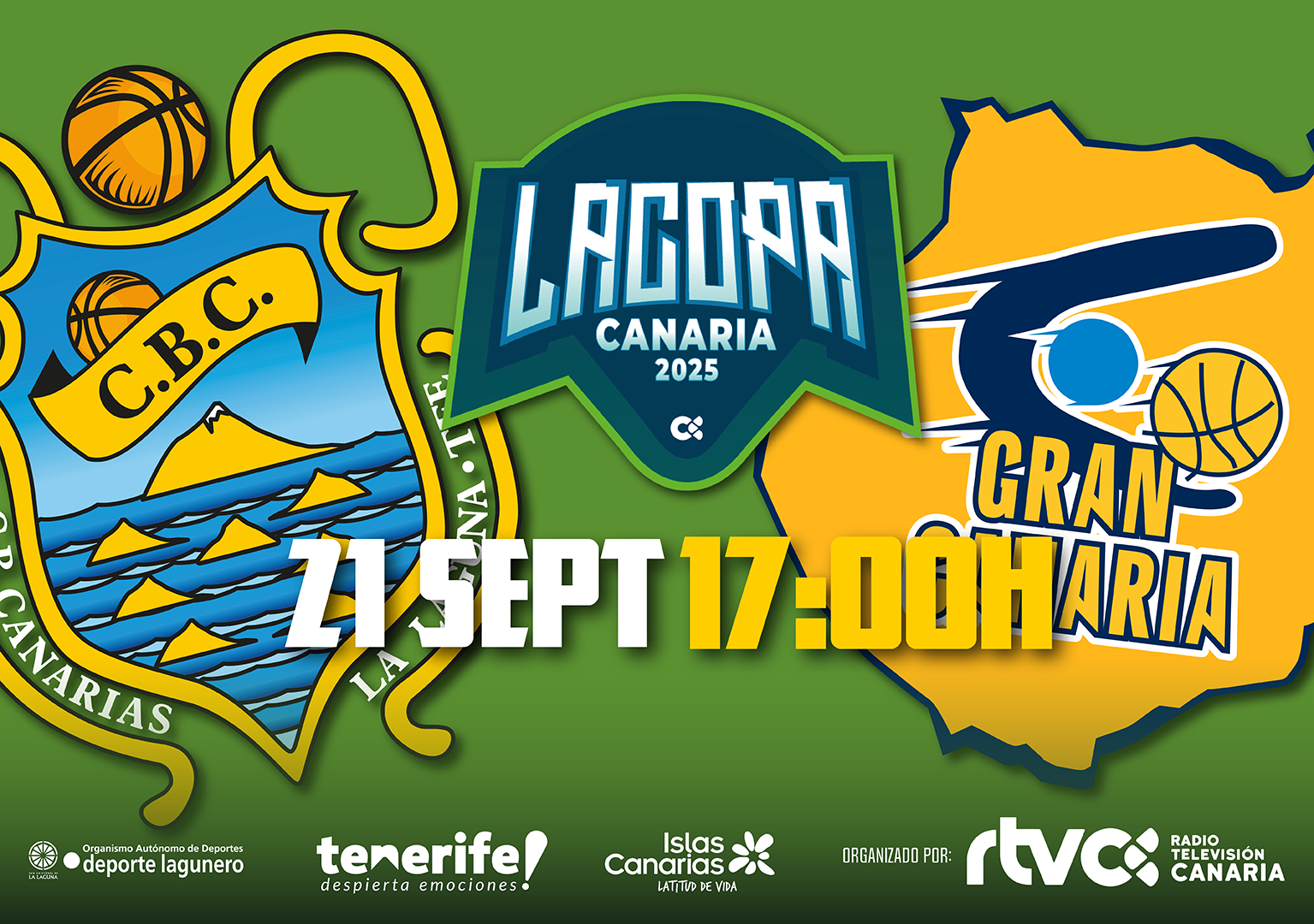 Cartel del derbi de pretemporada (CB CANARIAS)