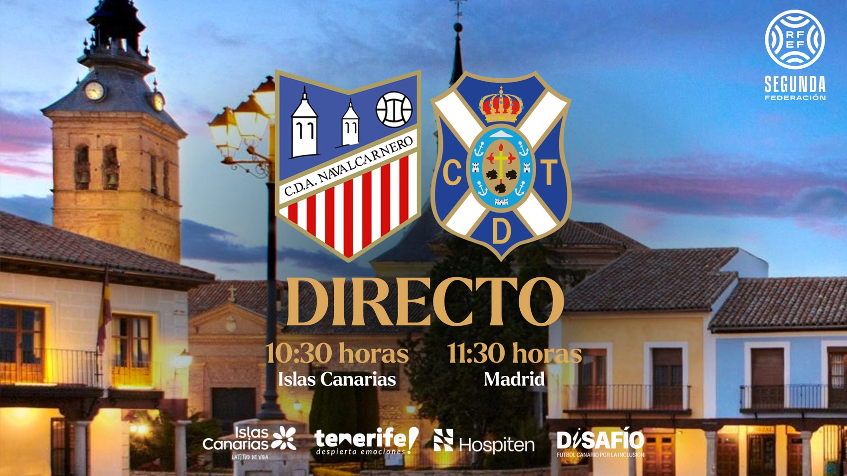 Cartel del partido del Tenerife B (CD TENERIFE)