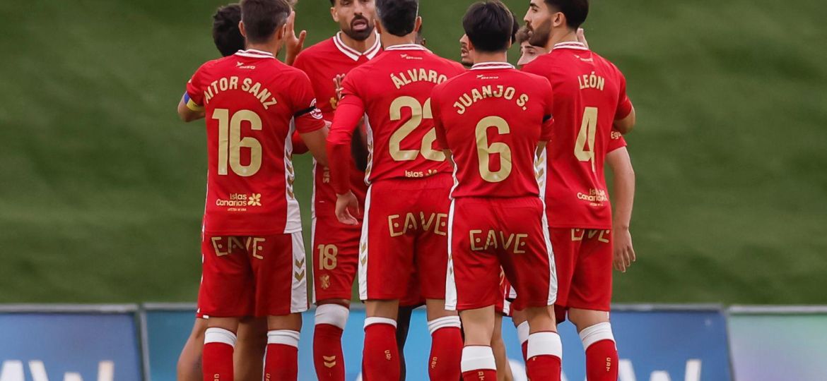 Celebración de uno de los goles al Castilla (CD TENERIFE)