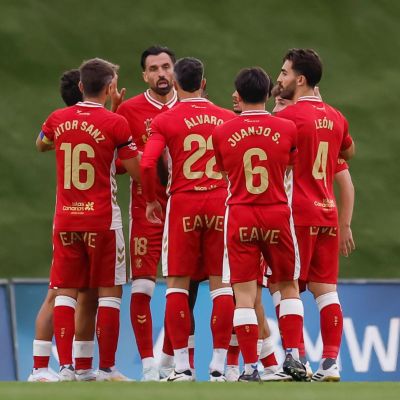 Celebración de uno de los goles al Castilla (CD TENERIFE)