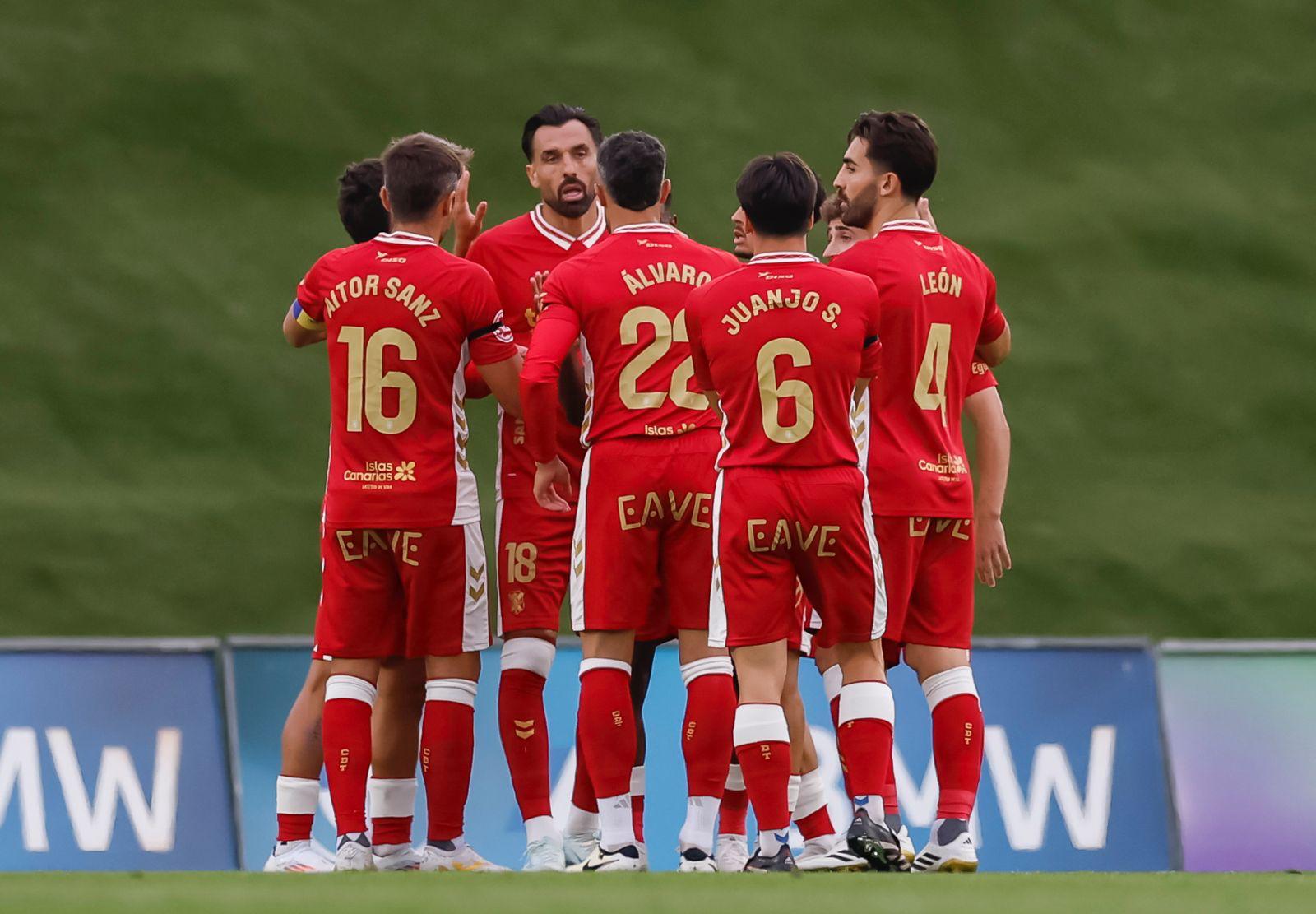 Celebración de uno de los goles al Castilla (CD TENERIFE)
