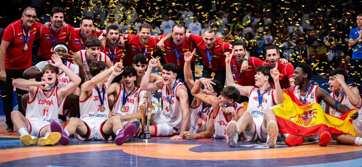 Celebración del oro (FIBA)