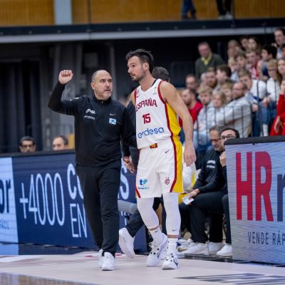 Chus Mateo con Lluís Costa (FEB)