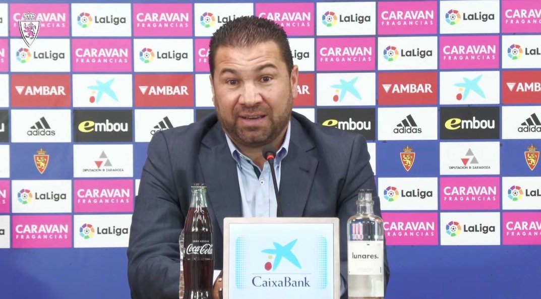 Juan Carlos Cordero en su presentación en el Real Zaragoza. (REAL ZARAGOZA)