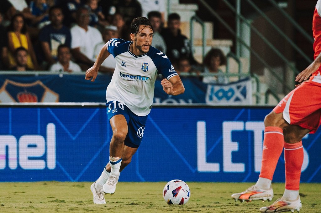 Álex Corredera, durante el Tenerife - Espanyol (CD TENERIFE).