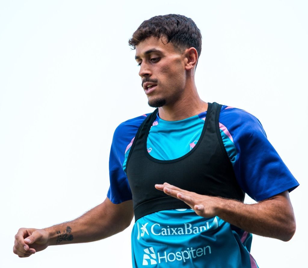 David Rodríguez en un entrenamiento (CD Tenerife)