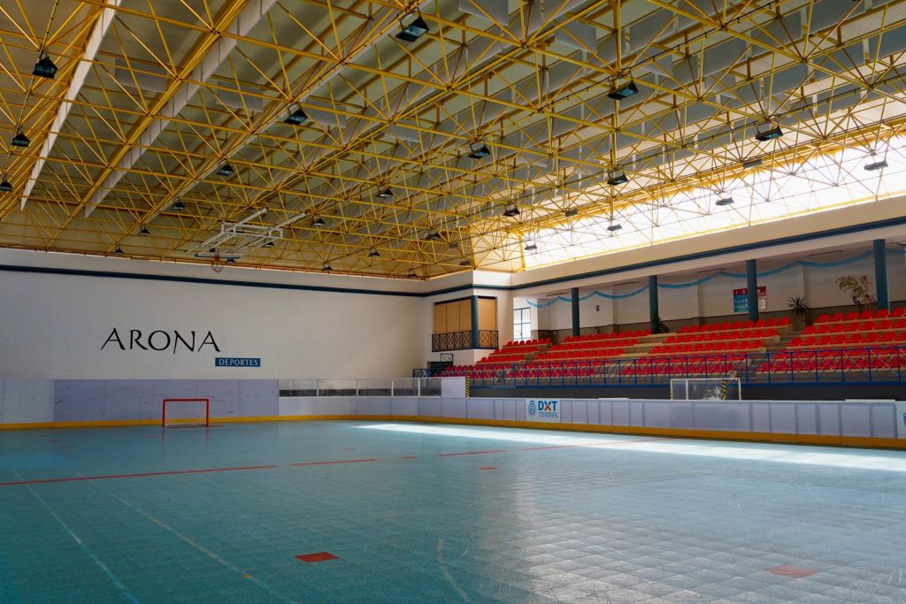 Aspecto de la reforma del pabellón de Arona. (CEDIDA)