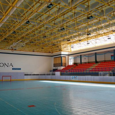 Aspecto de la reforma del pabellón de Arona. (CEDIDA)