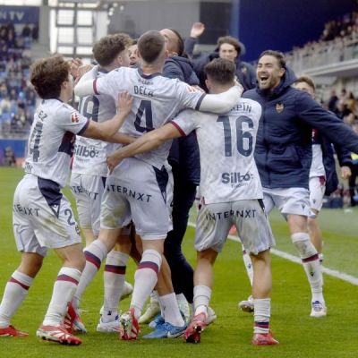 El Levante celebra uno de los goles ante la SD Huesca (LaLiga)