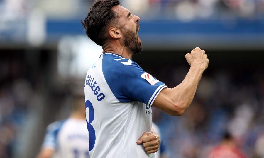 Enric Gallego después de marcarle al Mirandés (LA LIGA)