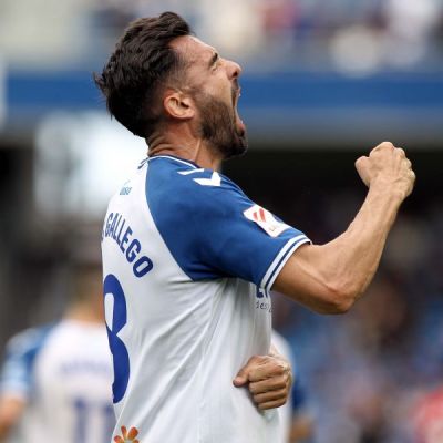Enric Gallego después de marcarle al Mirandés (LA LIGA)