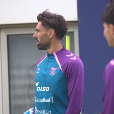 Enric Gallego durante uno de los primeros entrenamientos del curso (CD Tenerife)