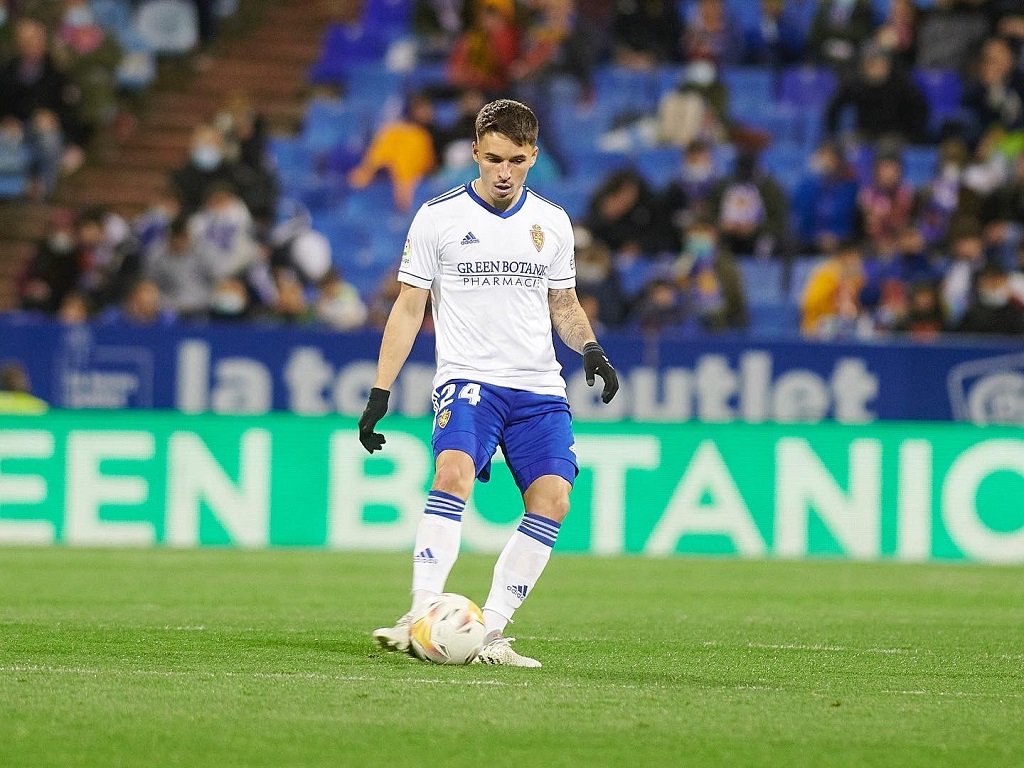 Lluís López en un partido con el Zaragoza (CEDIDA)