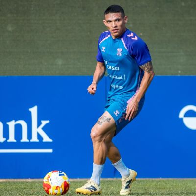 Fabricio en un entrenamiento (CD Tenerife)