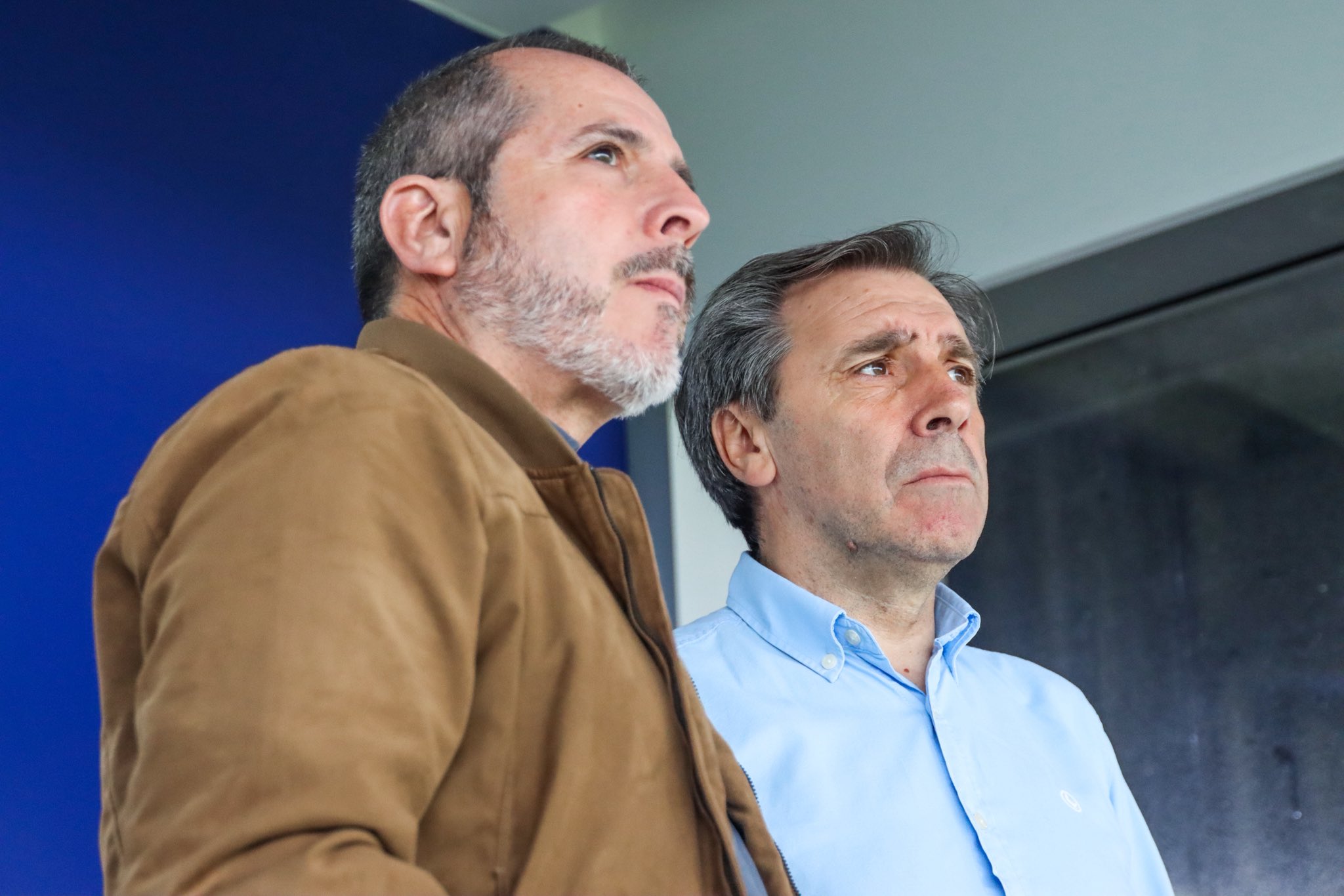 Felipe Miñambres junto a Sesé Rivero (CD Tenerife)