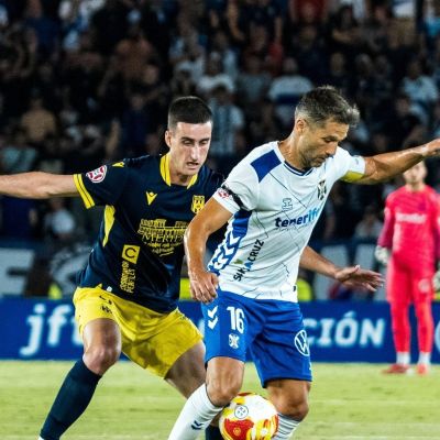 Aitor Sanz en un momento del partido (CD TENERIFE)