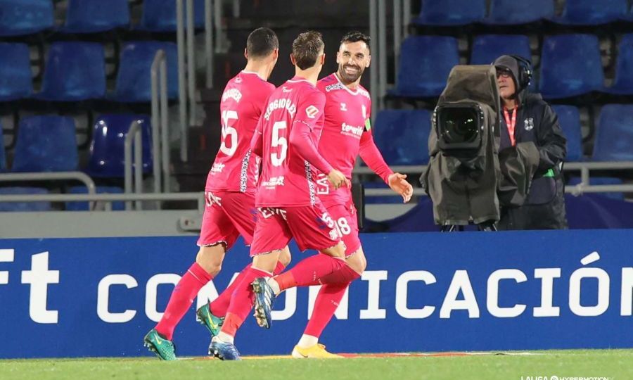 Gallego celebra su gol al Albacete (LA LIGA)