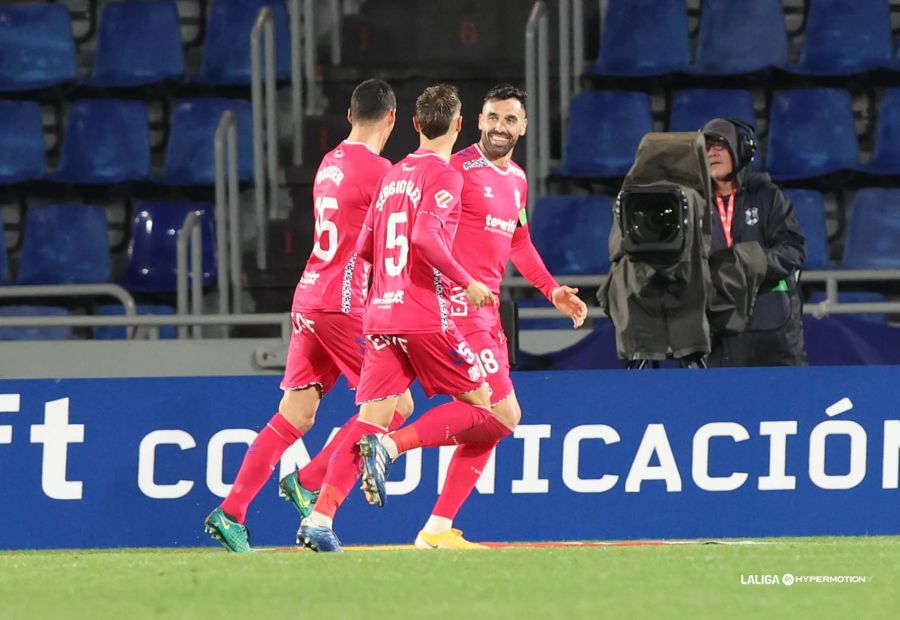 Gallego celebra su gol al Albacete (LA LIGA)