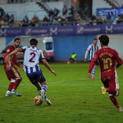 Gallego y Nacho Gil durante el partido (REAL AVILÉS)