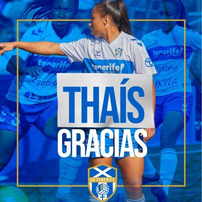 Cartel oficial agradecimiento Thaís Ferreira (@UDCATenerife)